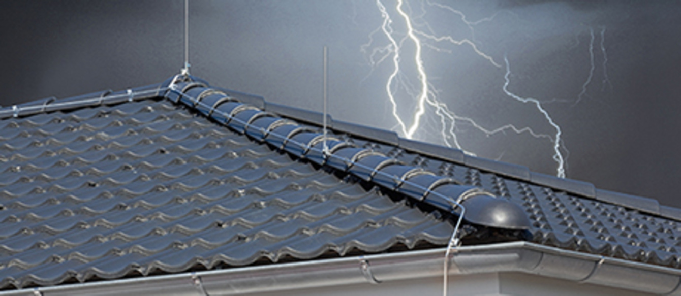 Äußerer Blitzschutz bei Elektro Cakan Sanitär GmbH & Co.KG in Niestetal